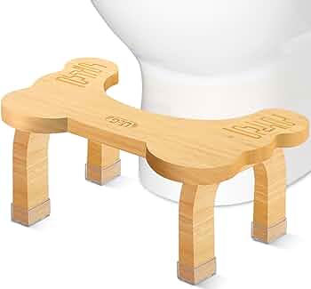 Amazon.com: UTCG Bamboo Toilet Stool – 8” Ergonomic